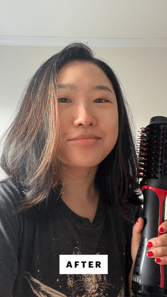 Han after using the Revlon OneStep Volumizer Plus 2.0