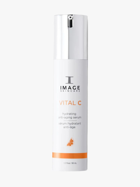 IMAGE Skincare VITAL C Hydrating Anti-Aging Serum in branded component on a light gray background