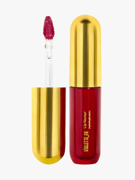 Violette_FR Lip Nectar in branded component on a light gray background